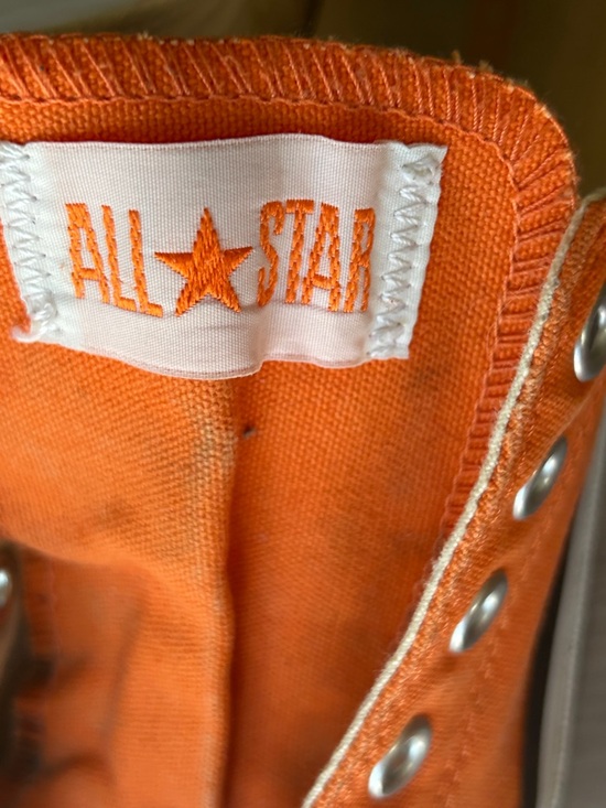 Converse Slip-On All Star Canvas Sneakers Unisex M-6 W-8 Orange Casual Athletic - Picture 3 of 10